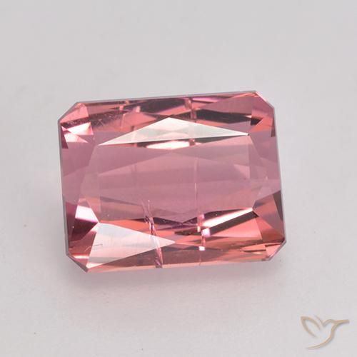 3.41ct Natural Púrpura real Turmalina, corte esmeralda, SI