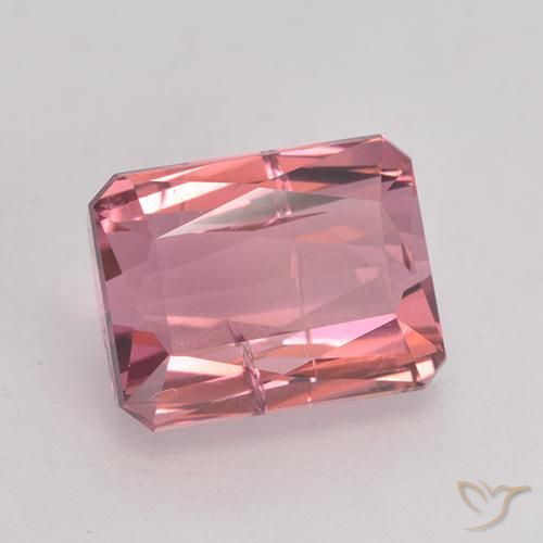 Turmalina Púrpura real natural de 3.41 ct, Corte Octágono / Esmeralda, SI