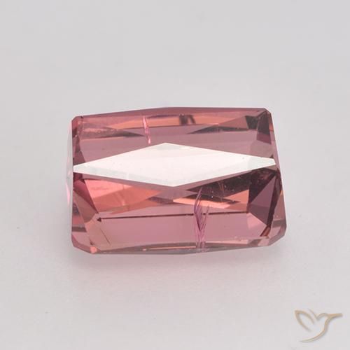 Turmalina Púrpura real natural de 3.41 ct, Corte Octágono / Esmeralda, SI