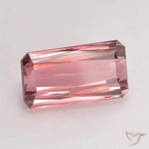Turmalina Rosado intenso natural de 3.59 ct, Corte Octágono / Esmeralda, VS-SI
