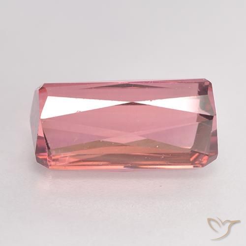 Turmalina Rosado intenso natural de 3.59 ct, Corte Octágono / Esmeralda, VS-SI