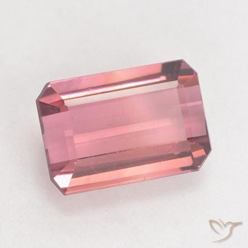 Turmalina Rosado medio natural de 3.15 ct, Corte Octágono / Esmeralda, VS