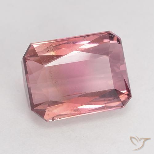 Turmalina Rosado medio natural de 3.36 ct, Corte Octágono / Esmeralda, SI