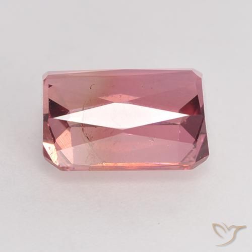 Turmalina Rosado medio natural de 3.36 ct, Corte Octágono / Esmeralda, SI