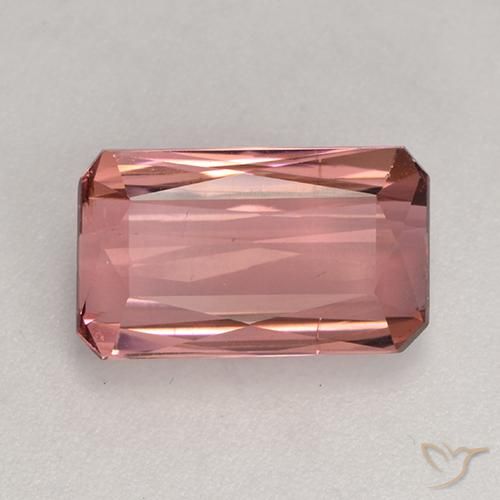 3.01ct Natural Rosado medio turmalina, corte esmeralda, VS