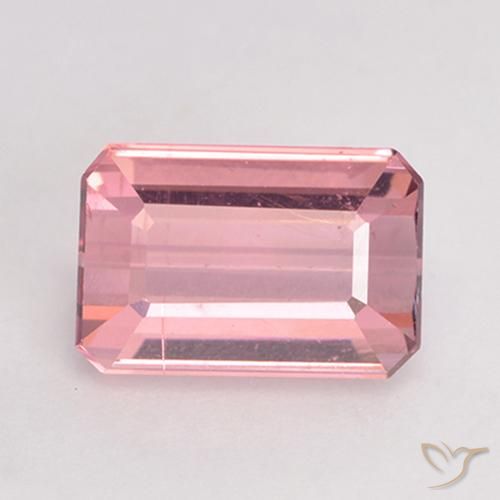 1.85ct Natural Bubblegum rosado claro Turmalina, corte esmeralda, VVS-VS