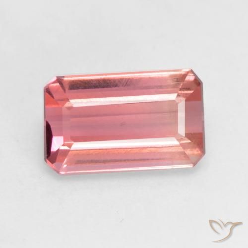 2.37ct Natural Rosado medio Turmalina, corte esmeralda, VS