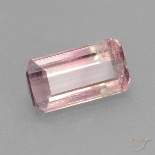 Turmalina Bicolor natural de 0.94 ct, Corte Octágono / Esmeralda, SI