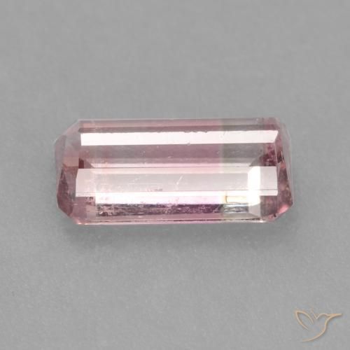 Turmalina Bicolor natural de 0.94 ct, Corte Octágono / Esmeralda, SI