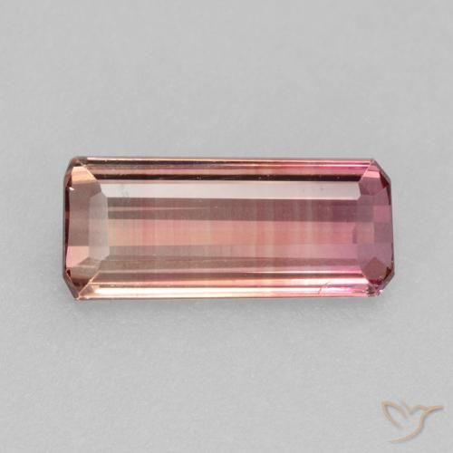 1.49ct Natural Rosado naranja Turmalina, corte esmeralda, VS