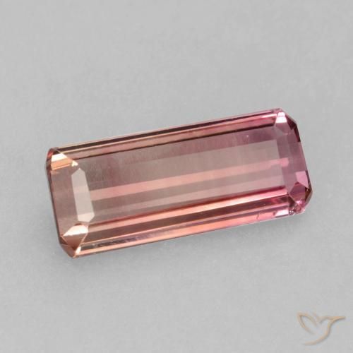 Turmalina Rosado naranja natural de 1.49 ct, Corte Octágono / Esmeralda, VS
