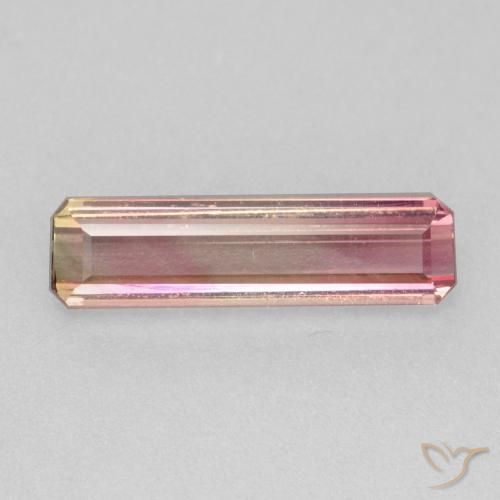 1.86ct Natural Rosado naranja Turmalina, corte esmeralda, VS