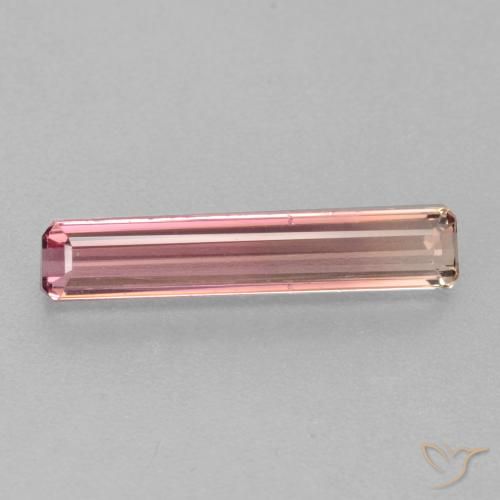 1.45ct Natural Rosado Bubblegum turmalina, corte esmeralda, VS