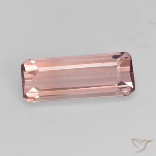 1.15ct Natural Rosado medio Turmalina, corte esmeralda, VS