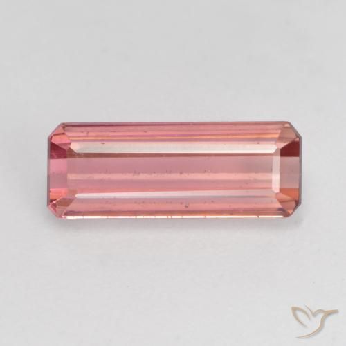 1.33ct Natural Rosado medio Turmalina, corte esmeralda, VS