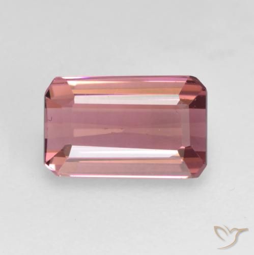 1.07ct Natural Rosado naranja intenso Turmalina, corte esmeralda, VS