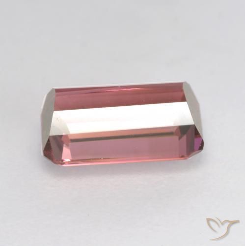 Turmalina Rosado naranja intenso natural de 1.07 ct, Corte Octágono / Esmeralda, VS
