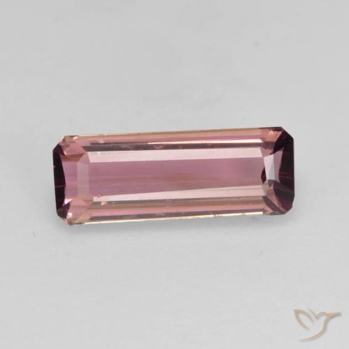 1.28ct Natural Rosado naranja Turmalina, corte esmeralda, VS