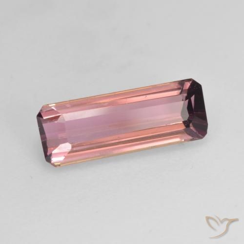 Turmalina Rosado naranja natural de 1.28 ct, Corte Octágono / Esmeralda, VS