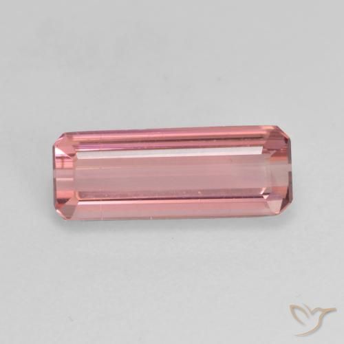 1.54ct Natural Rosado naranja intenso Turmalina, corte esmeralda, VS