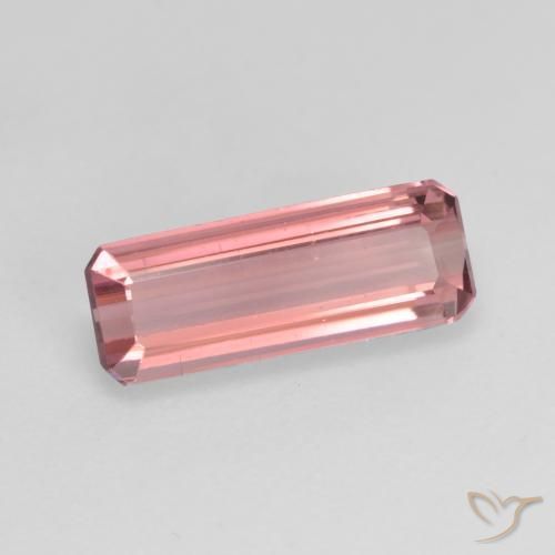 Turmalina Rosado naranja intenso natural de 1.54 ct, Corte Octágono / Esmeralda, VS