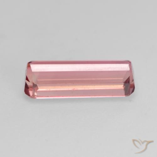 Turmalina Rosado naranja intenso natural de 1.54 ct, Corte Octágono / Esmeralda, VS