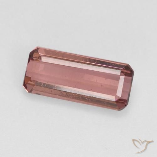 1.19ct Natural Rosado medio Turmalina, corte esmeralda, SI