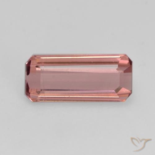 1.21ct Natural Rosado naranja Turmalina, corte esmeralda, VS-SI