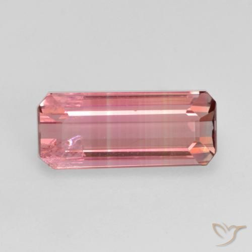1.16ct Natural Rosado naranja turmalina, Corte Octágono / Esmeralda, VS-SI, Photo A