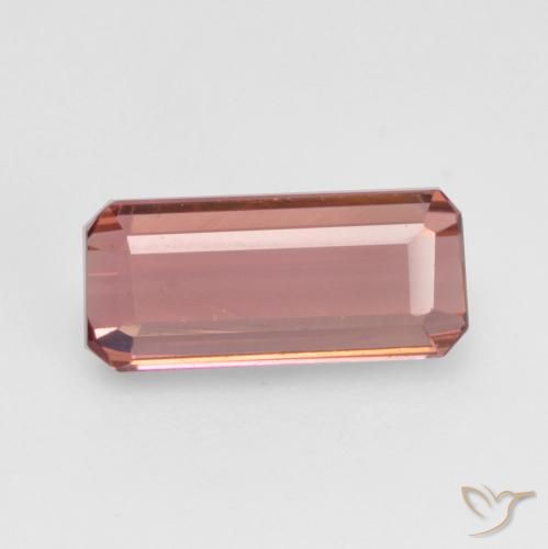 1.37ct Natural Rosado medio turmalina, corte esmeralda, VVS-VS