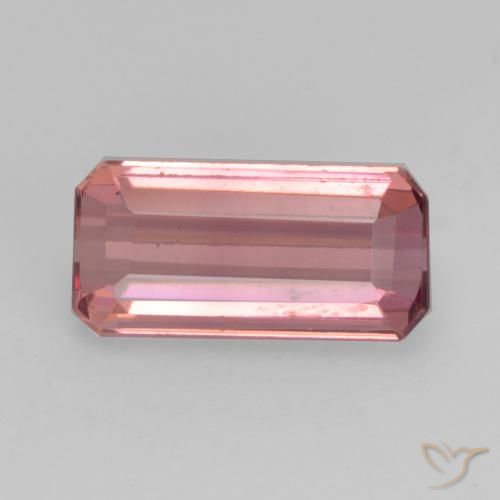 1.26ct Natural Rosado intenso Turmalina, corte esmeralda, VS