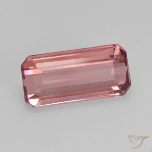 Turmalina Rosado intenso natural de 1.26 ct, Corte Octágono / Esmeralda, VS