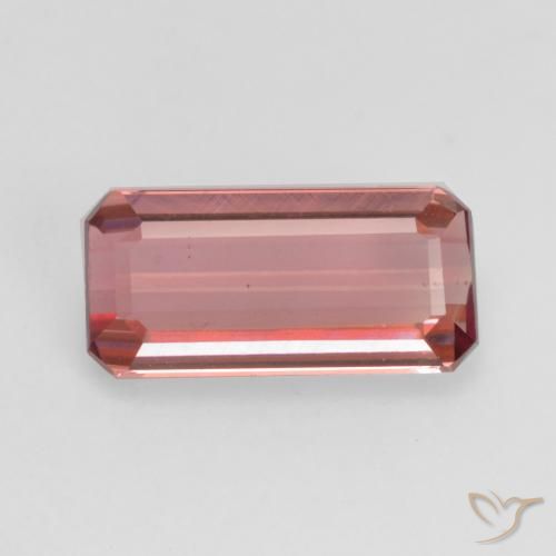 1.48ct Natural Rosado medio Turmalina, corte esmeralda, VVS-VS