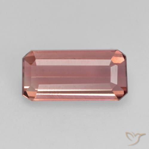 1.36ct Natural Rosado medio turmalina, corte esmeralda, VVS-VS