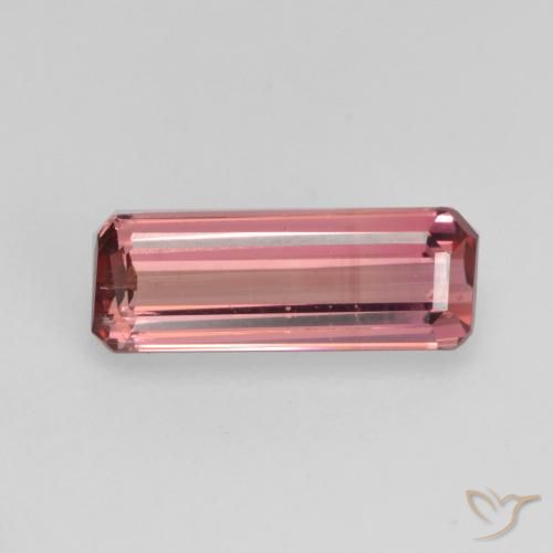 1.14ct Natural Rosado naranja Turmalina, corte esmeralda, VS-SI