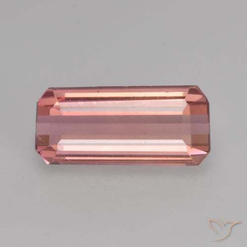 1.44ct Natural Rosado naranja Turmalina, corte esmeralda, VVS-VS