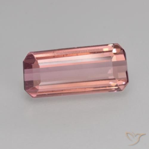 Turmalina Rosado naranja natural de 1.44 ct, Corte Octágono / Esmeralda, VVS-VS