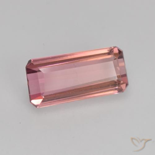 1.16ct Natural Rosado medio Turmalina, corte esmeralda, VVS-VS