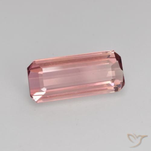 1.52ct Natural Rosado naranja Turmalina, corte esmeralda, VS