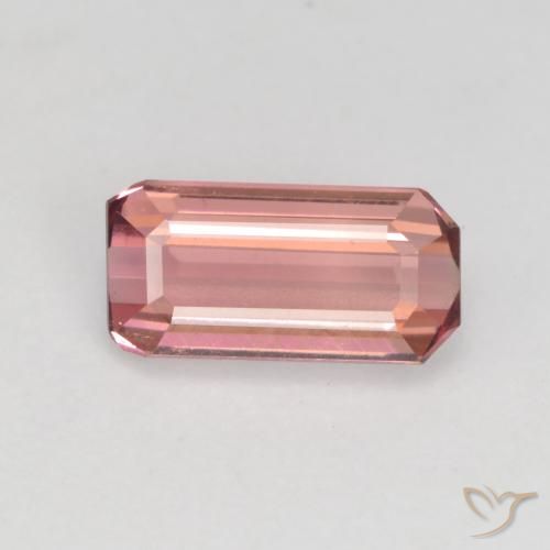 1.04ct Natural Rosado rojizo Turmalina, corte esmeralda, VS