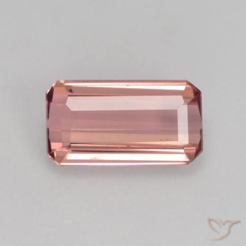 1.15ct Natural Rosado naranja Turmalina, corte esmeralda, VVS-VS
