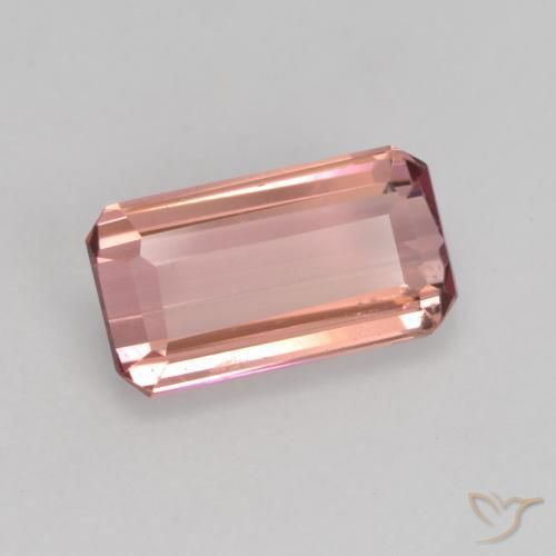 Turmalina Rosado naranja natural de 1.15 ct, Corte Octágono / Esmeralda, VVS-VS
