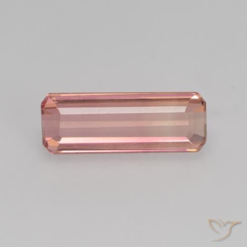 1.14ct Natural Rosado terroso Turmalina, corte esmeralda, VS
