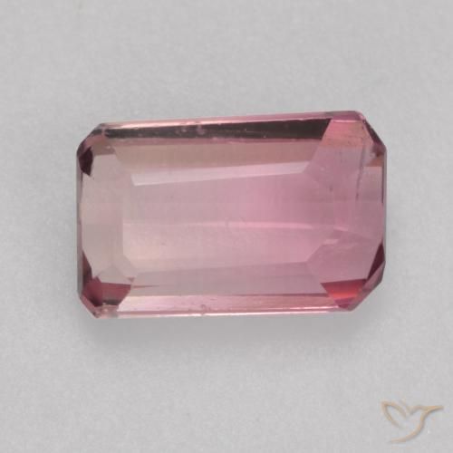 0.58ct Natural Bubblegum rosado claro Turmalina, corte esmeralda, VS