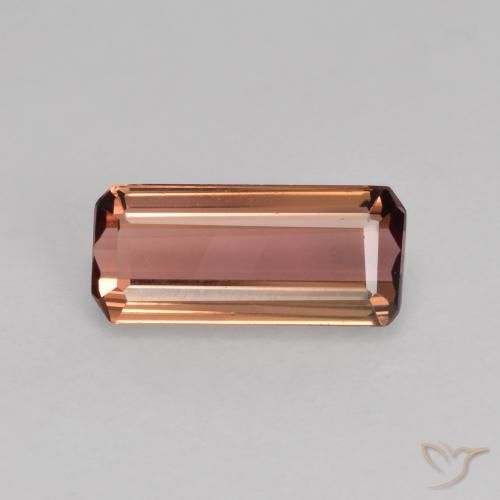0.96ct Natural Rojo ladrillo Turmalina, corte esmeralda, VVS-VS