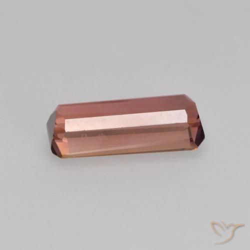 Turmalina Rojo ladrillo natural de 0.96 ct, Corte Octágono / Esmeralda, VVS-VS