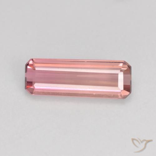 0.90ct Natural Rojo manzana claro Turmalina, corte esmeralda, VS