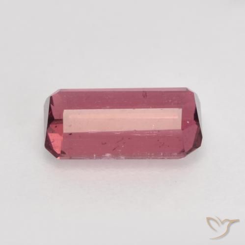 Turmalina Rosado púrpura natural de 0.88 ct, Corte Octágono / Esmeralda, SI