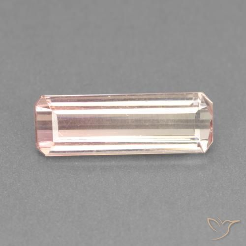 2.04ct Natural Rosado muy claro turmalina, corte esmeralda, VS