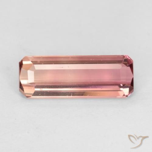 1.53ct Natural Rosado naranja Turmalina, Corte Octágono / Esmeralda, VS, Photo A